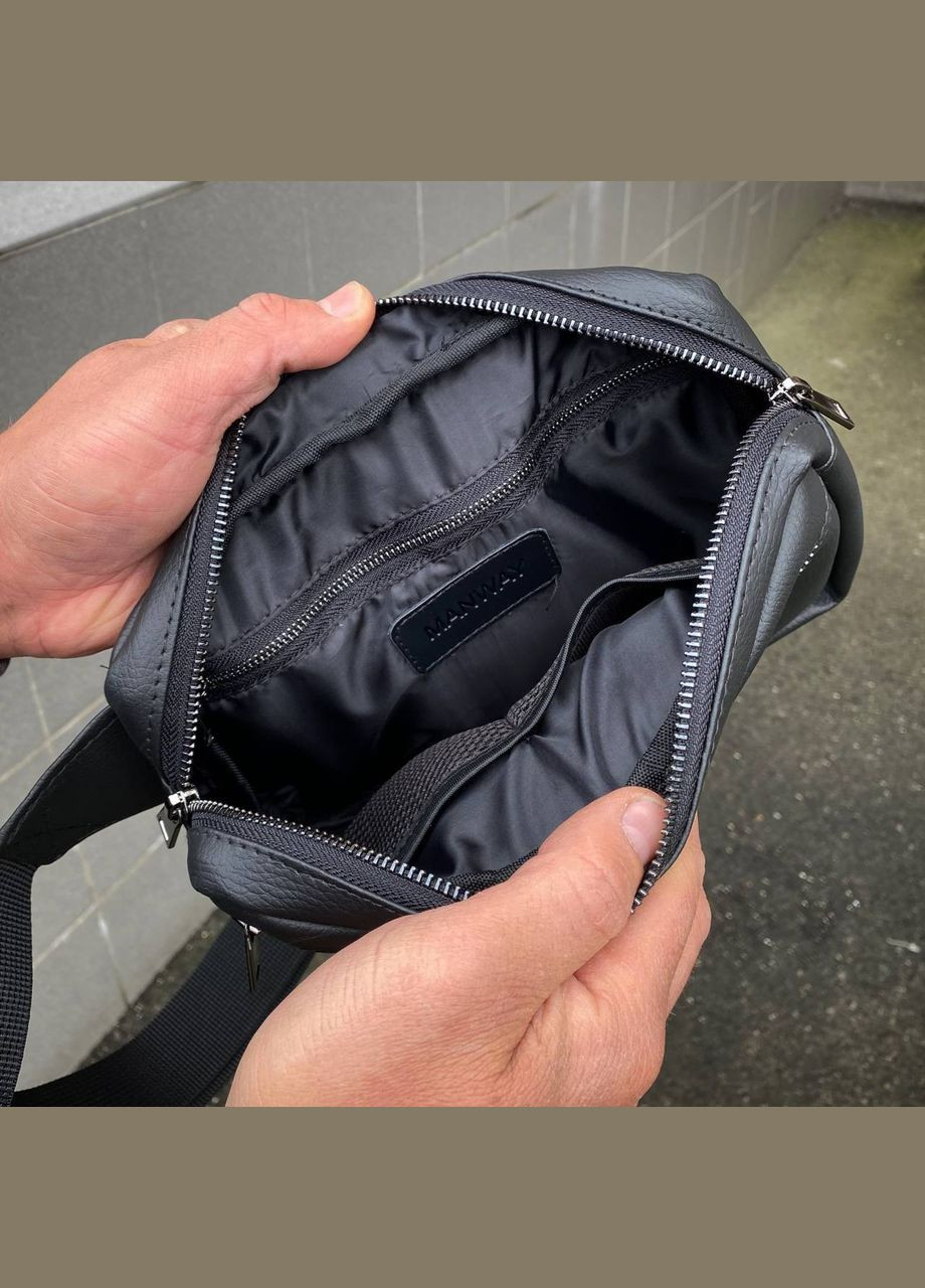 Чоловіча поясна та нагрудна сумка бананка слінг Cube в матовій текстурі No Brand (294613546)