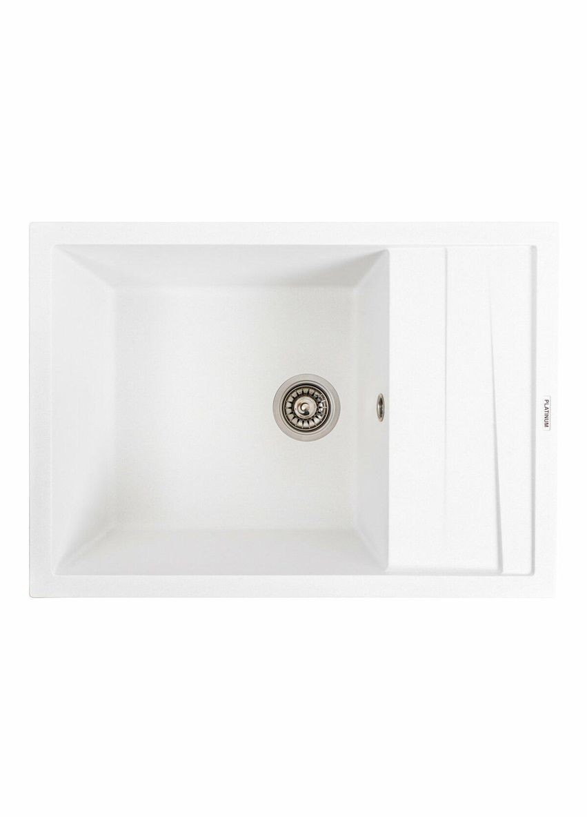 Кухонна мийка гранітна матова 7050 CASCADA білосніжний Platinum (342069286)