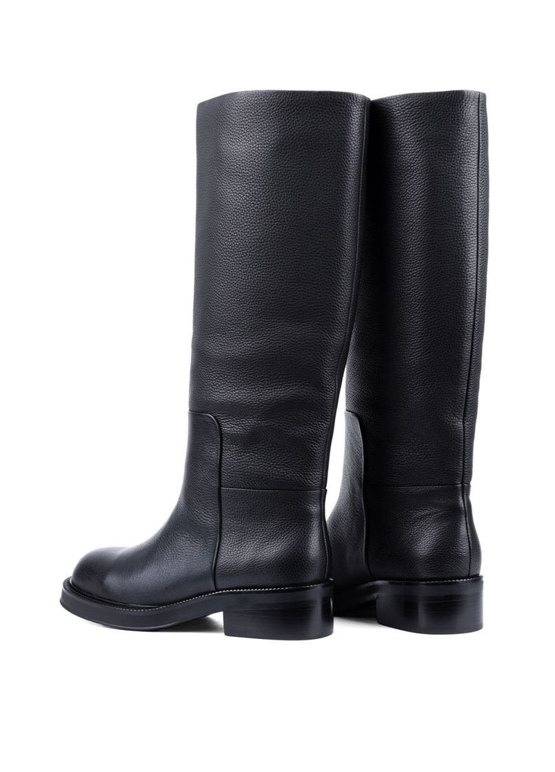 Зимние женские сапоги u8164-5-n1em черная кожа Attizzare