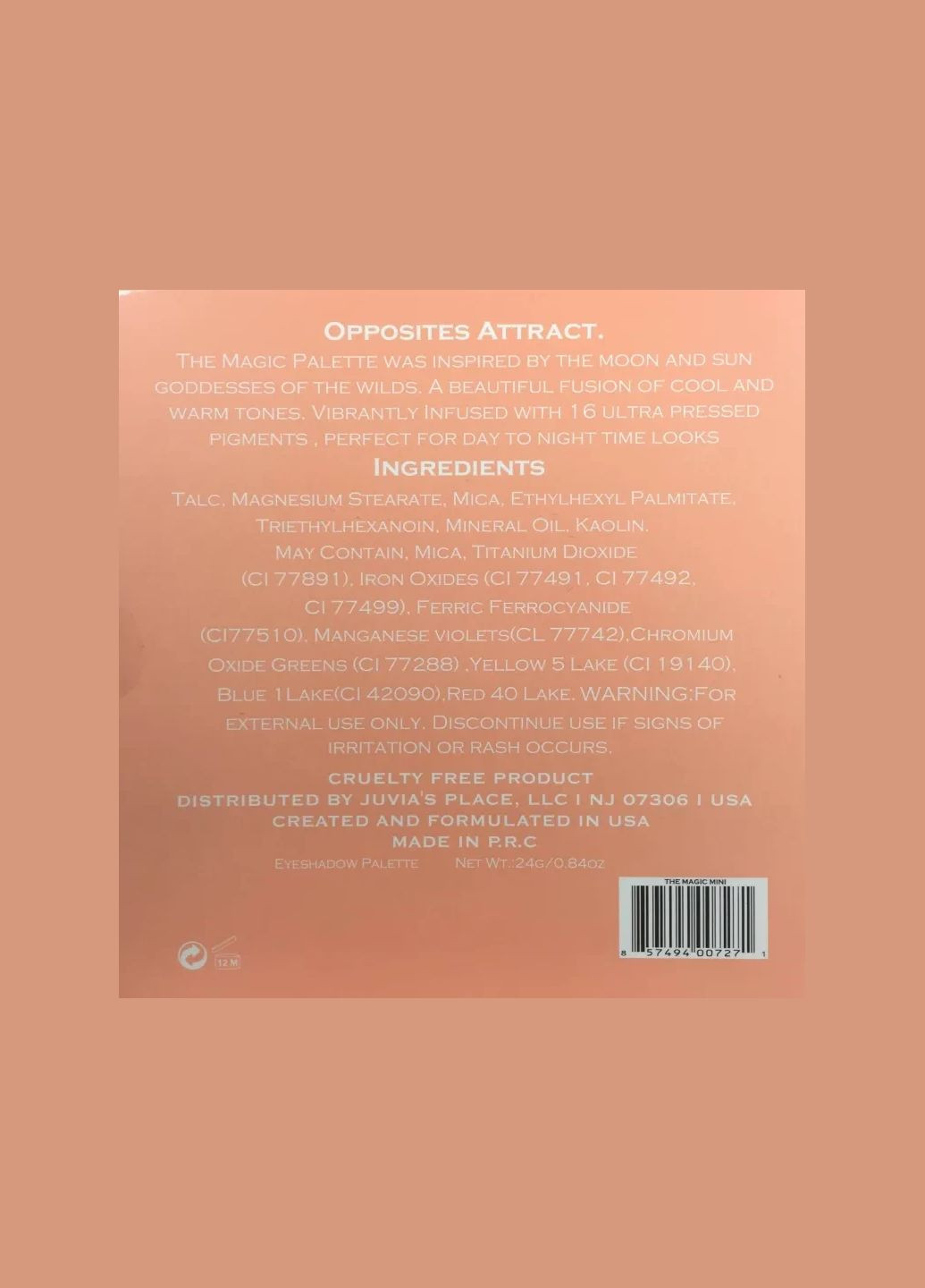 Палетка тіней The Magic Mini Eyeshadow Palette від Juvia's Place (297056943)