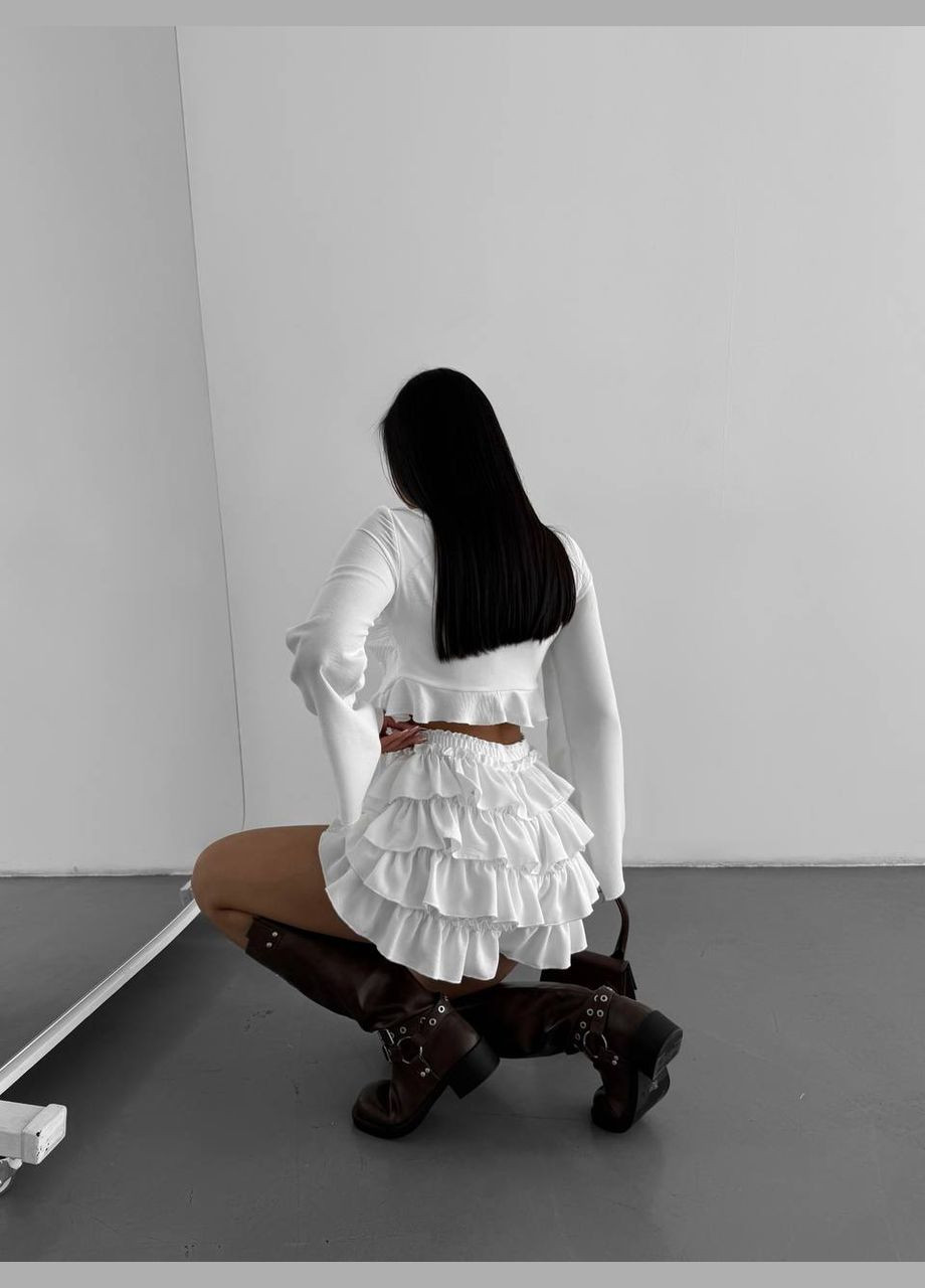 Літній жіночий комплект з воланами No Brand Р4942-373 (347176036)