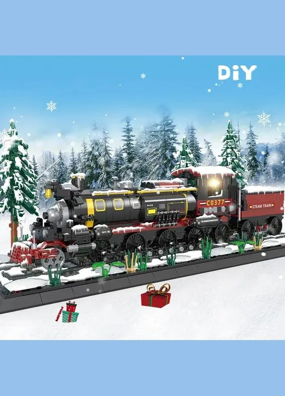 Конструктор потяг Snow Counrty TRAIN розиваючий WOMA 1232 деталей No Brand (342369242)