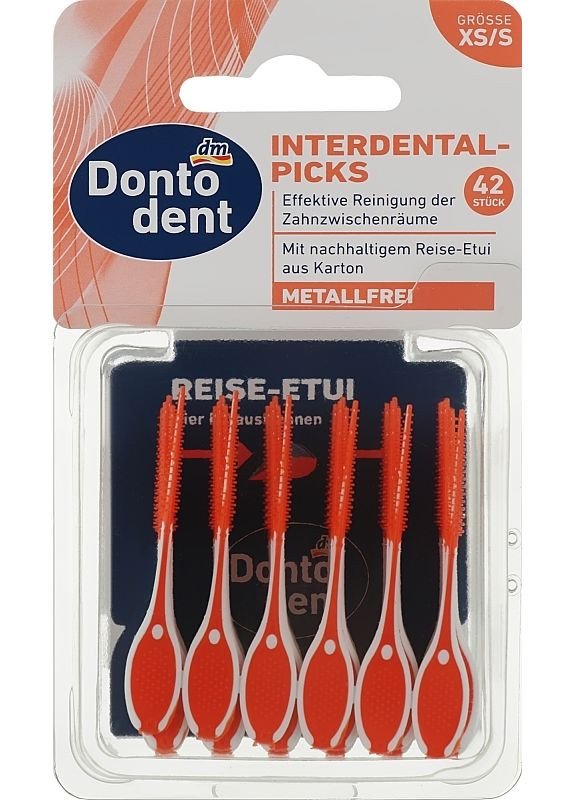Ершики для очистки межзубных промежутков, XS/S Orange XS/S 42шт (2-960870) Dontodent (369790724)