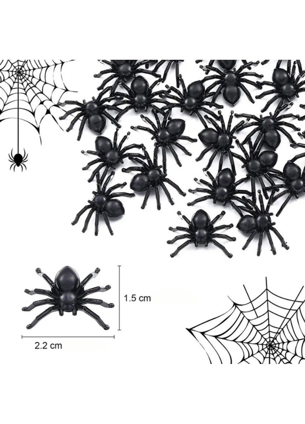 Набір пластикових павуків Хелловін, 50 шт, IDEA12-HOL19 99IDEAS (329143887)