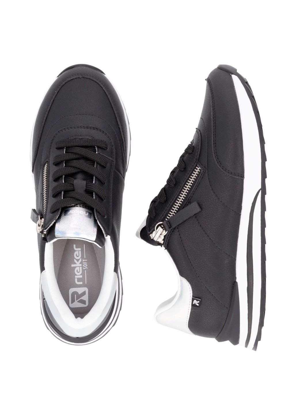 Демисезонные кроссовки Rieker чёрные демисезоны (317212095)