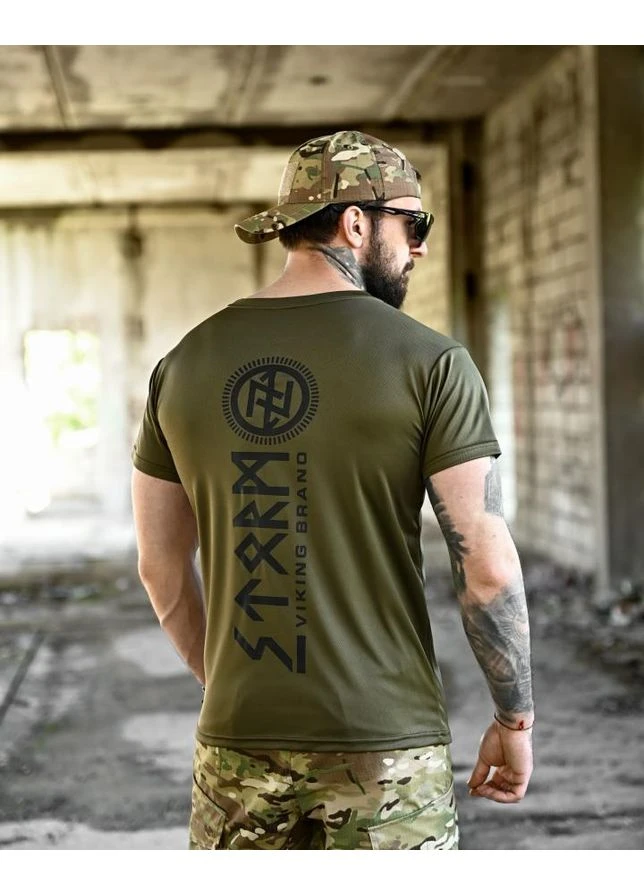 Тактическая футболка BORN OF WAR Viking oliva ВТ4623 No Brand (394696360)