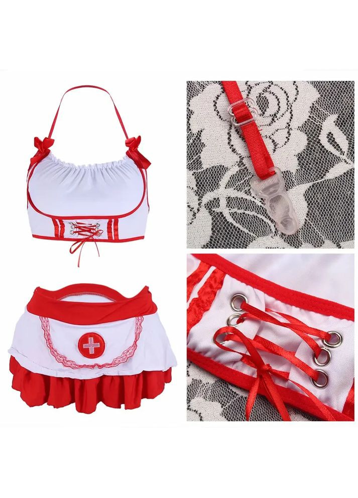 Сексуальный костюм медсестры. Качественный игровой костюм медсестры. Эротический костюм медсестры для секса China (360863114)
