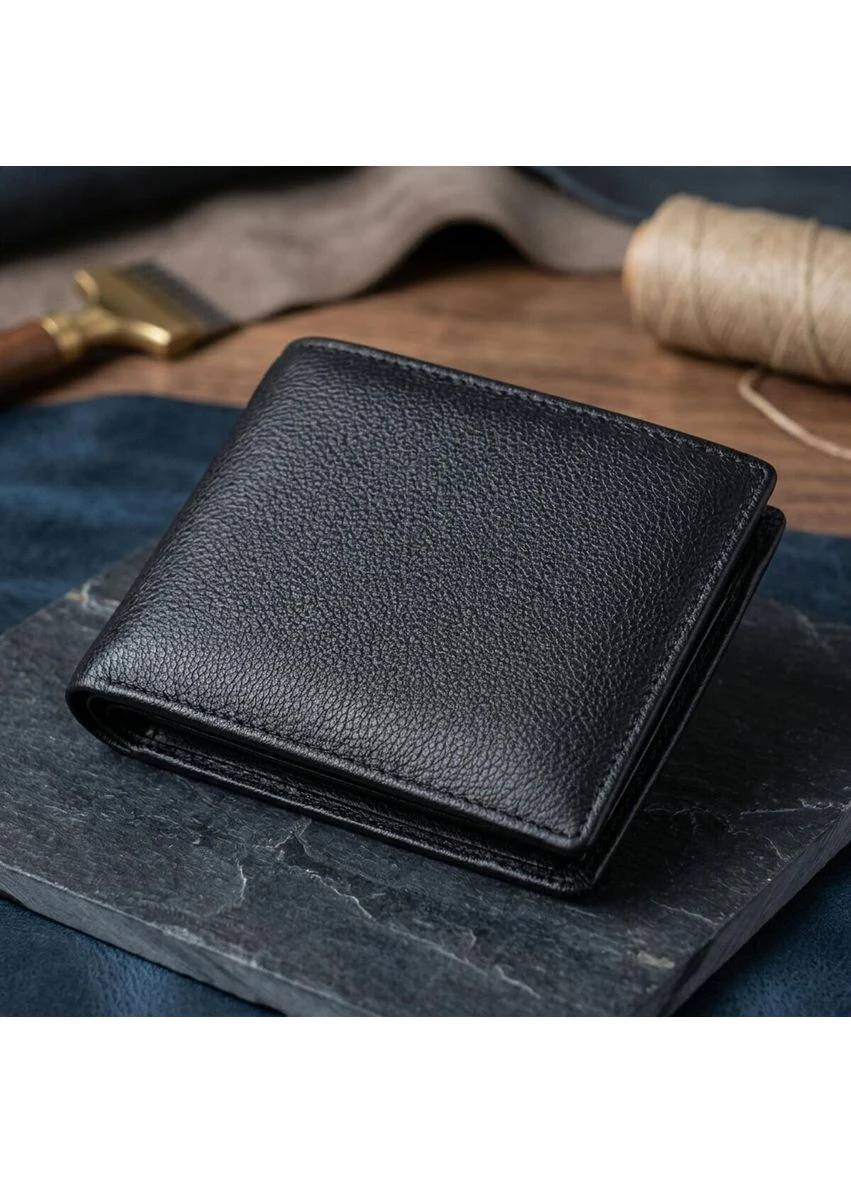 Интересный бумажник с блоком под документы из натуральной кожи ST Leather Черный Верховинка 22480 (398255964)