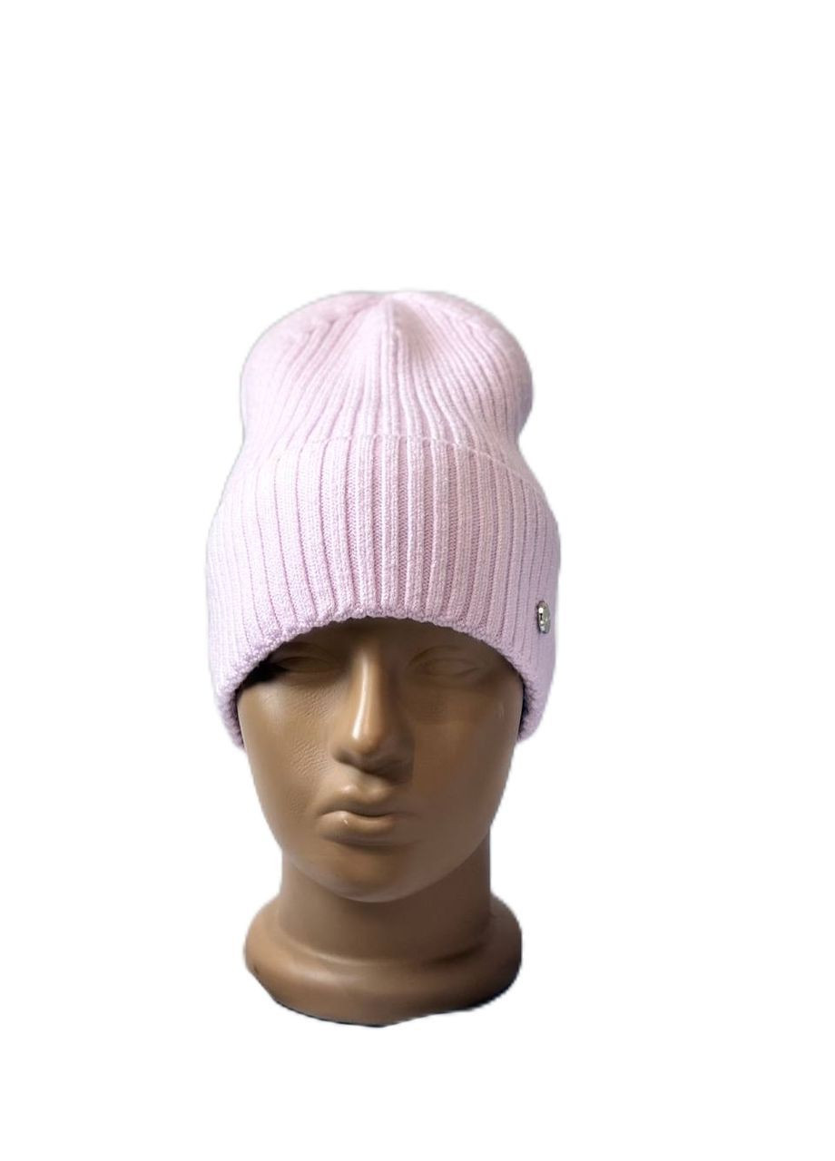 Жіноча тонка шапка у рожевому кольорі No Brand (365755903)