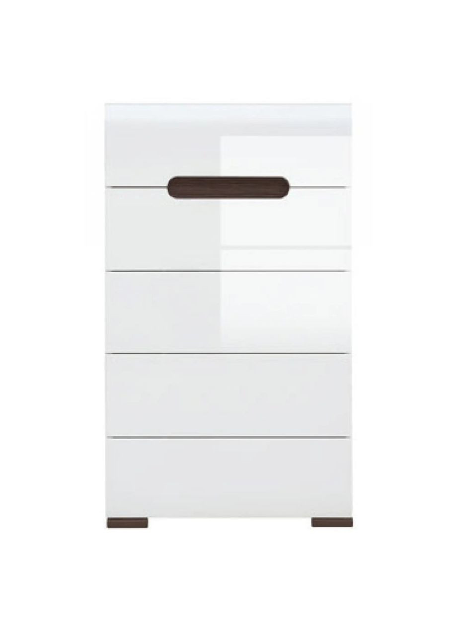 Комод в спальню ВМК (БРВ) Ацтека KOM5S/10/6 N (телескопы) Белый + Белый глянец (GRB1485) БРВ-Україна (315496278)