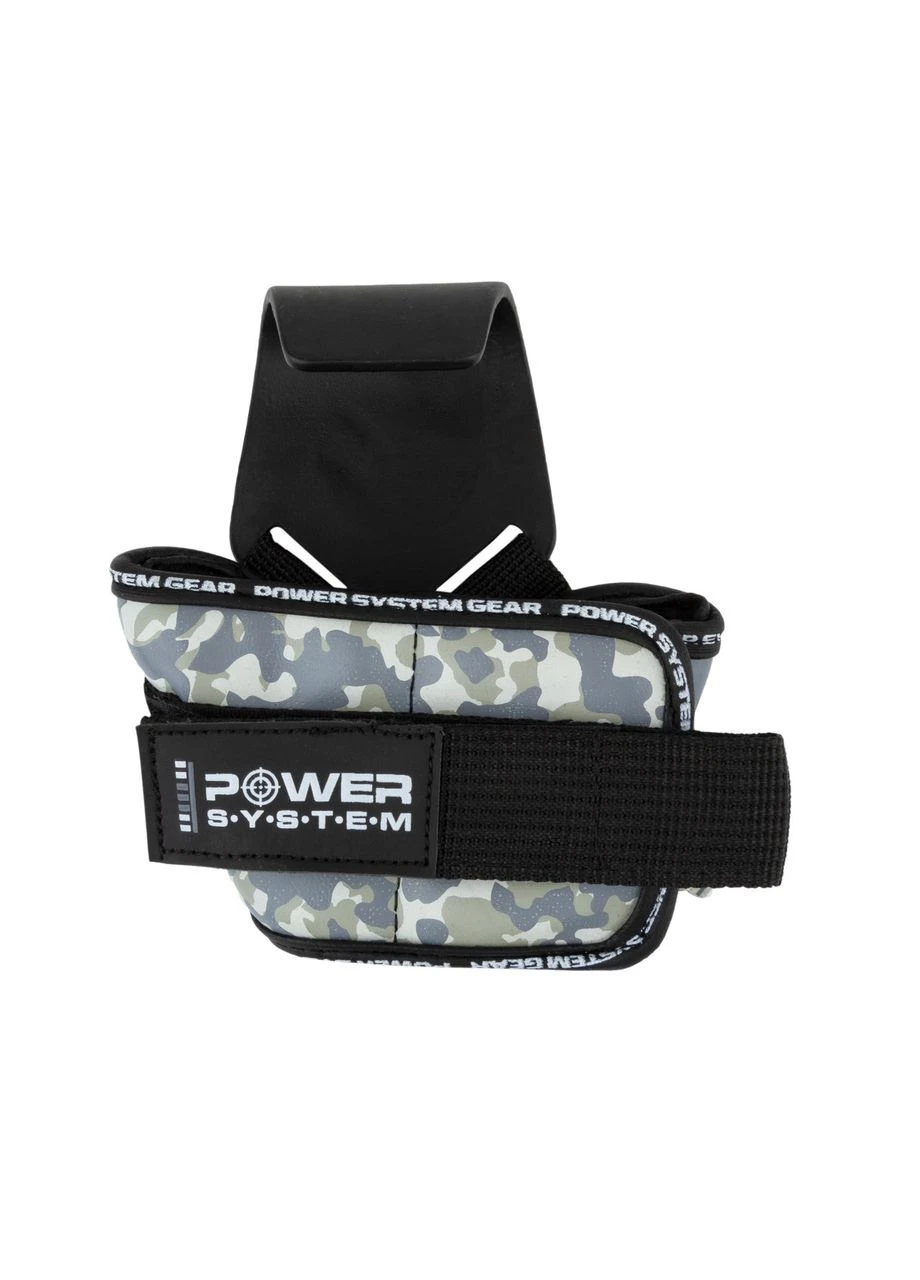 Гаки для тяги на зап'ястя PS-3370 Hooks Camo Black/Grey L Power System (315519046)