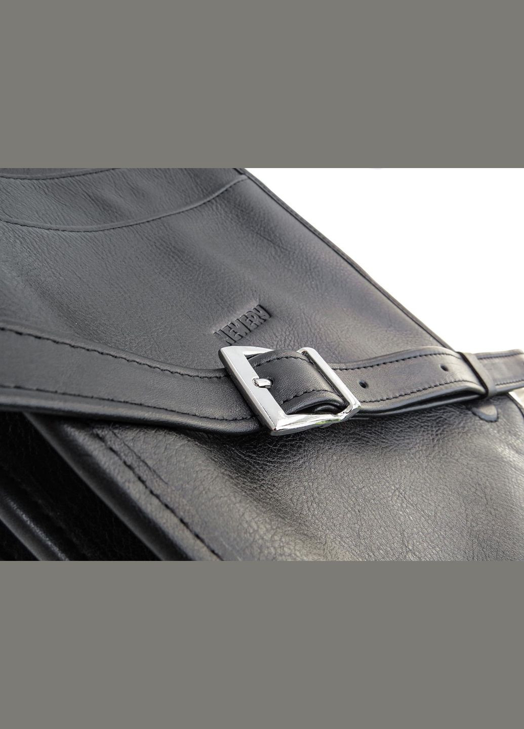 Чорна шкіряна сумка через плече з шкіряним підкладом N4227GA Newery (303830639)