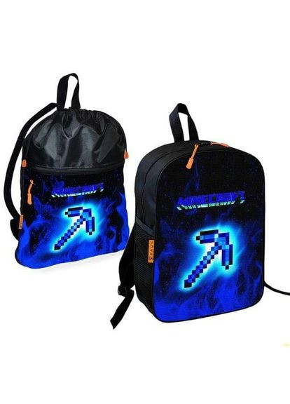 Школьный детский рюкзак Minecraft + Сумка для обуви спортивной формы рюкзак-мешок для мальчика (1736) (1330227) Brand (368865331)