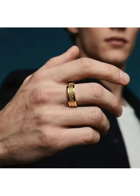 Кольцо серебристое из титановой стали стимпанк с шестернями 10 мм размер 19 Liresmina Jewelry (369365187)