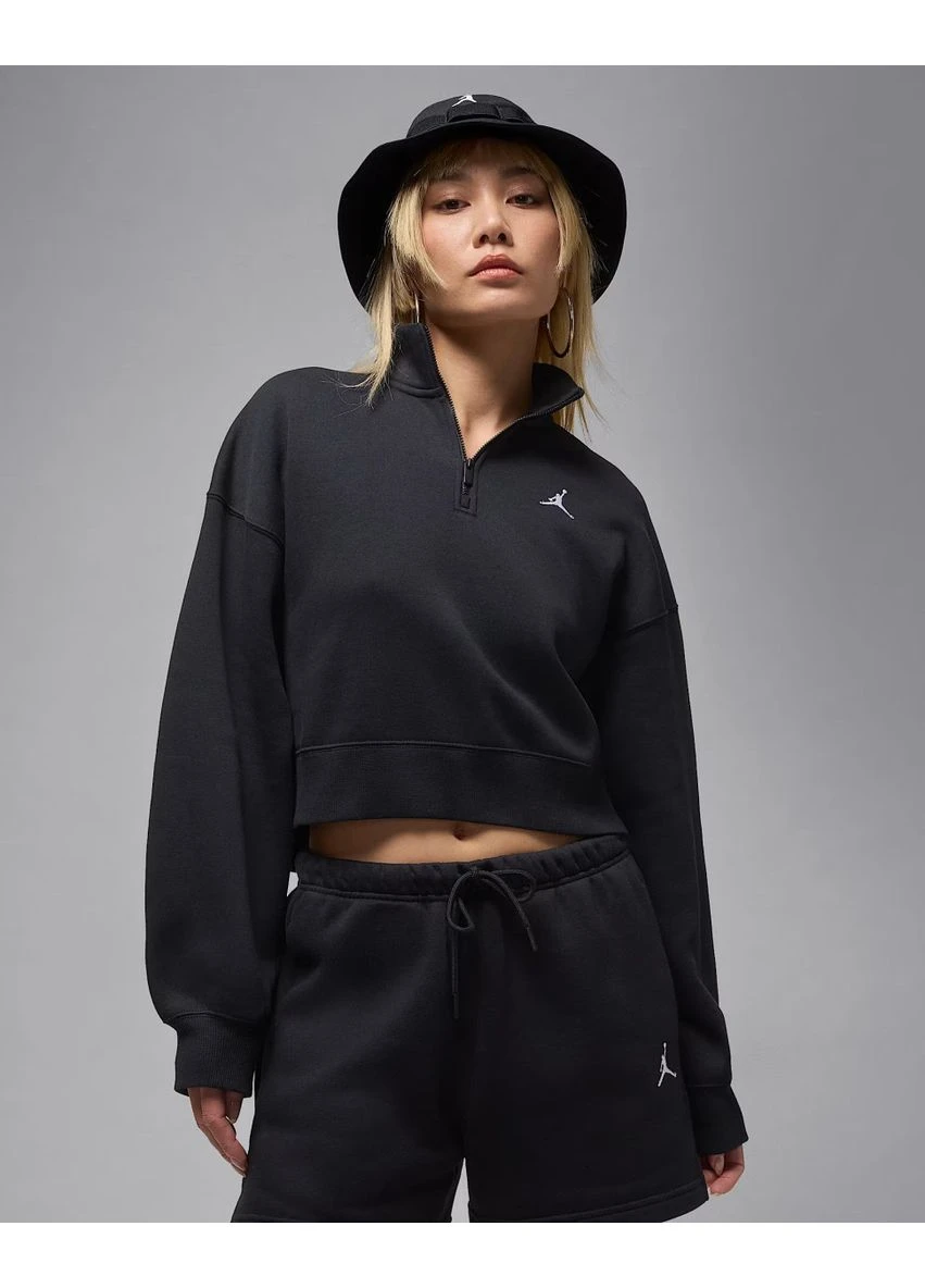 Кофта женская Brk Flc Qz Top Black IH2391-010 Nike (386681198)
