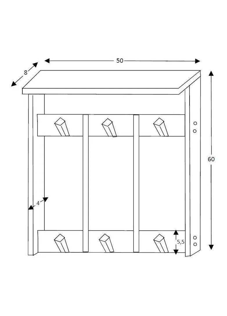 Вішалка для сумок з дерева Грау 3 капучино (ВСУ-305209) No Brand (327844557)
