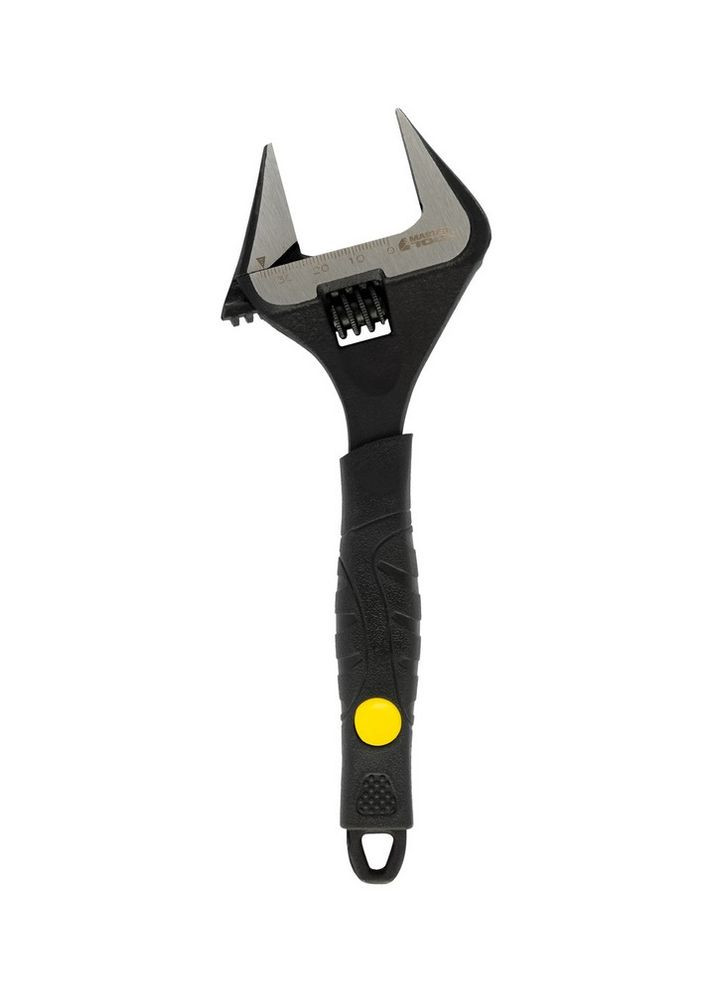 Ключ розвідний 200 мм 0 - 38 мм тонкі губки CrV рукоятка з TPR накладкою 76-0322 Mastertool (364965073)