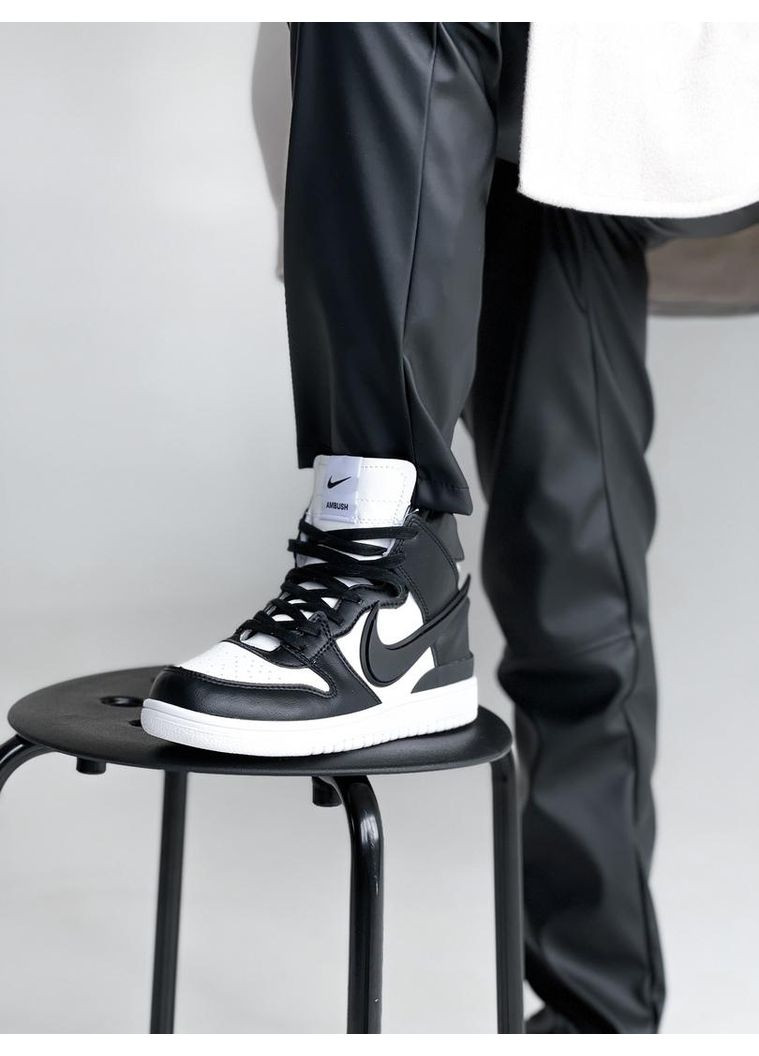 КРОССОВКИ ЖЕНСКИЕ NIKE DUNK HIGH X AMBUSH BLACK WHITE НАЙК СБ ДАНК No Brand чёрные демисезоны (368857734)