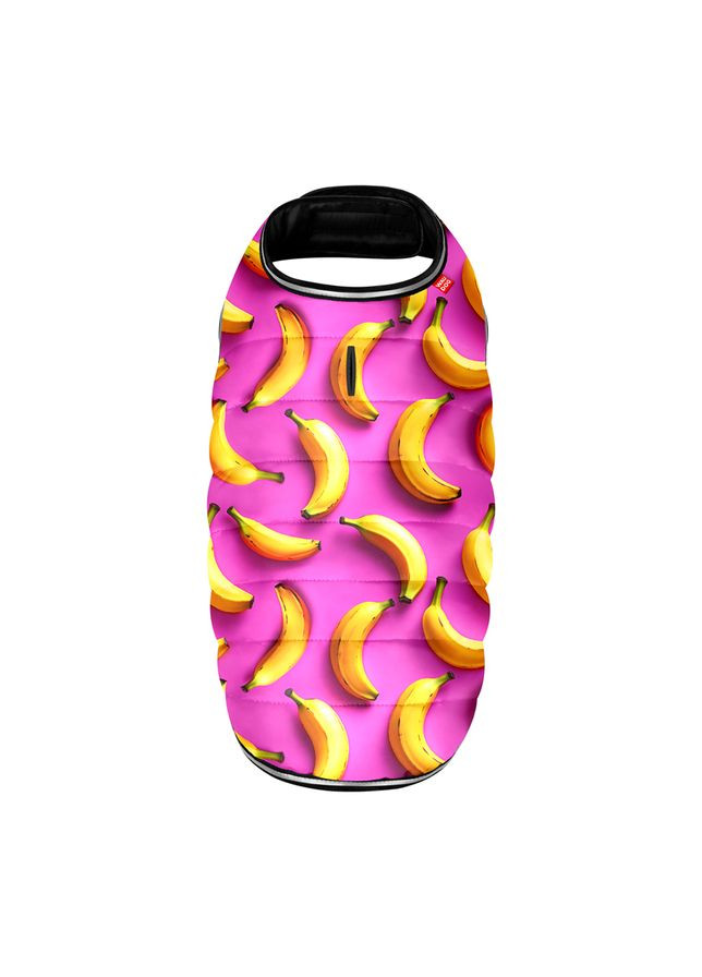 Курточка-накидка для собак Clothes, рисунок "Бананы на розовом", M, А 37 см, B 52-62 см, С 36-47 см WAUDOG (329436613)