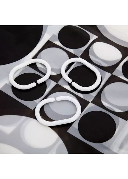 Шторка для ванної та душу F8853, поліетилен, 180х200 см, білий Frap (371881741)