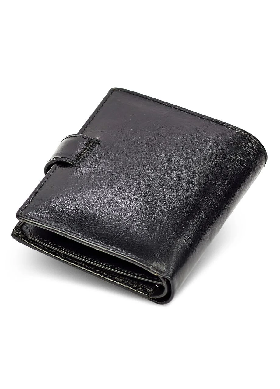 Вертикальне чоловіче портмоне з натуральної шкіри на кнопці ST Leather B142 Коричневий ST Leather Accessories (298566471)