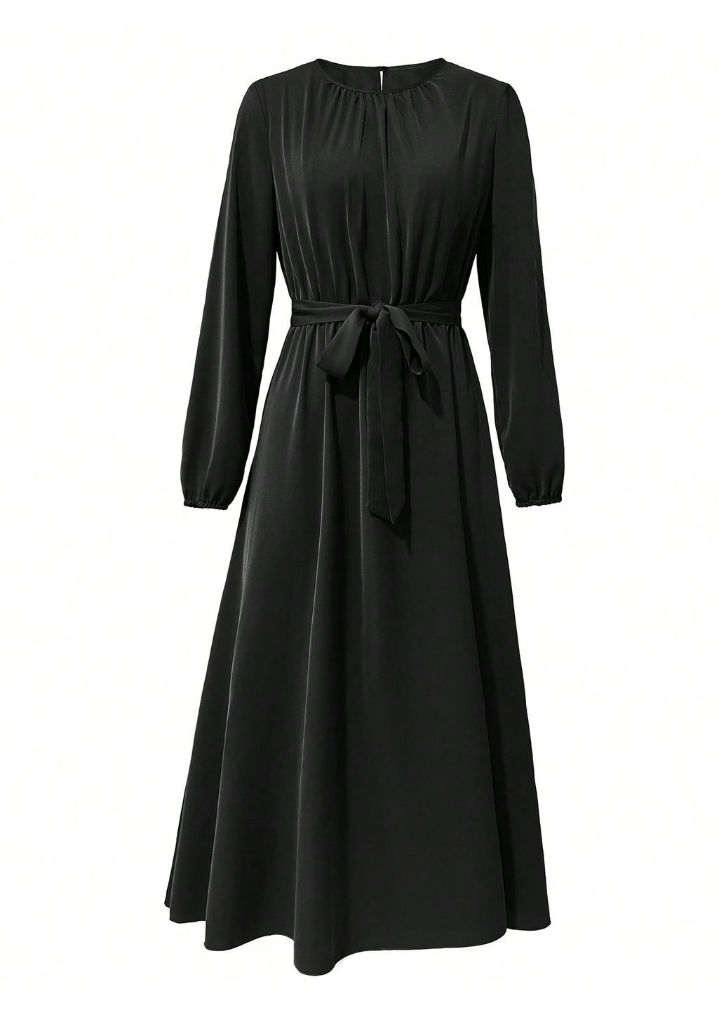 Черное повседневный платье SHEIN однотонное