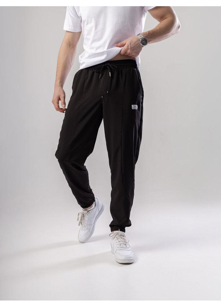 Черные повседневный демисезонные брюки No Brand