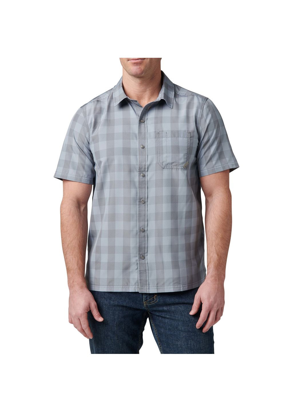 Сорочка тактична Nate Short Sleeve Shirt Mortar Plaid 5.11 Tactical (350878394)
