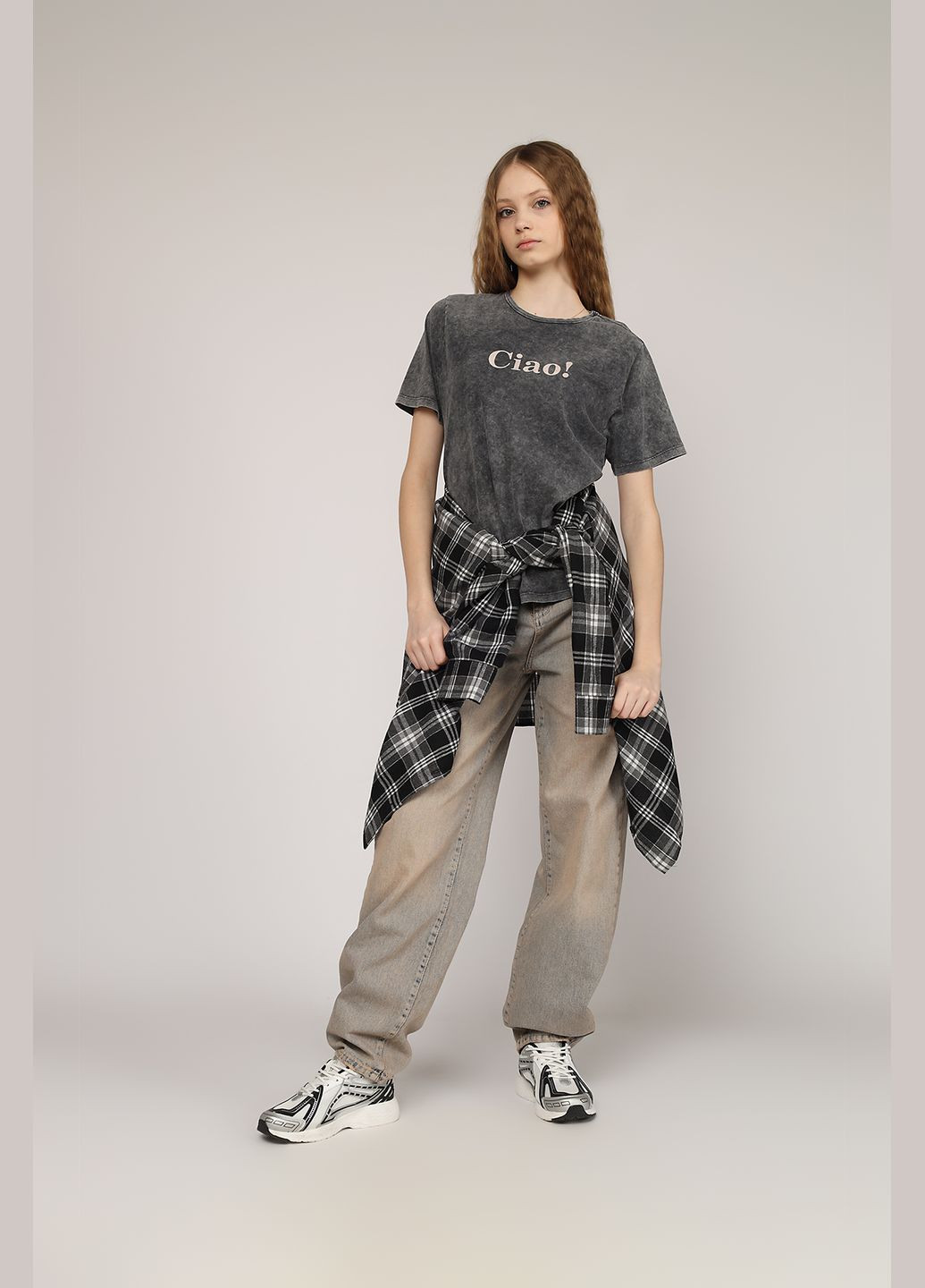 Футболка з коротким рукавом жіноча колір сірий CB-00271963 Busem - (323142640)