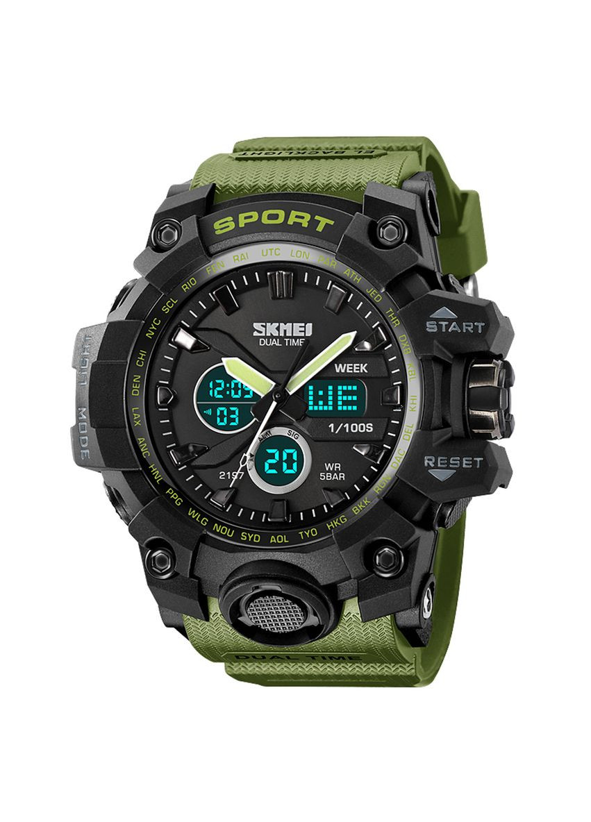 2197AG Army Green электронный спортивный, сasual Skmei (324214619)