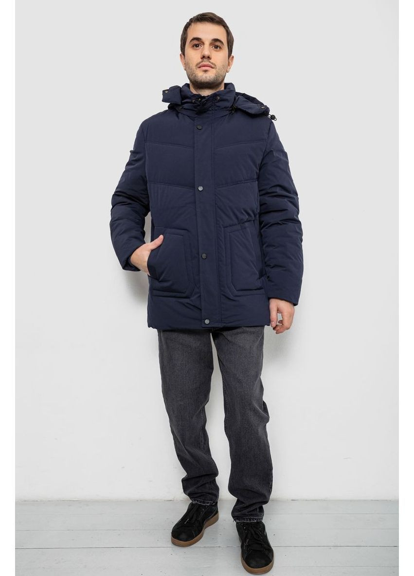 Синя зимня куртка чоловіча зимова подовжена Ager 241R2022-21