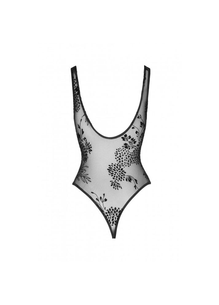 Боді з візерунками F242, напівпрозоре, чорне Noir Handmade (347314354)