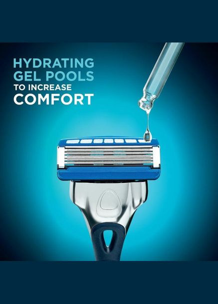 Сменные кассеты (картриджи лезвия) для бритья 5 Hydrating Gel Pro Vitamin B5 - 8 кассет Wilkinson Sword Hydro (324803117)