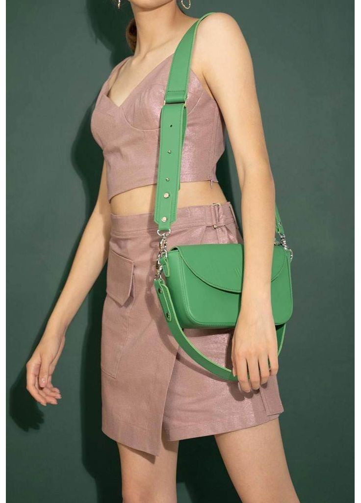 Женская кожаная сумка Molly ярко-зеленая The Wings (348358716)