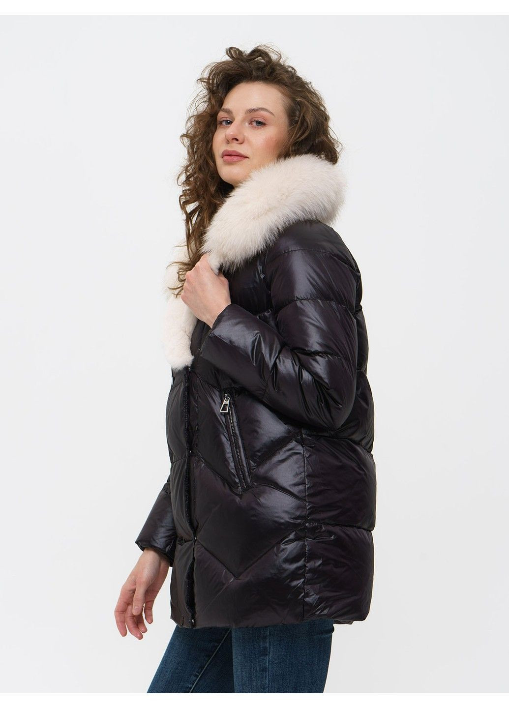 Чорна зимня куртка 21 - 04281 Vivilona