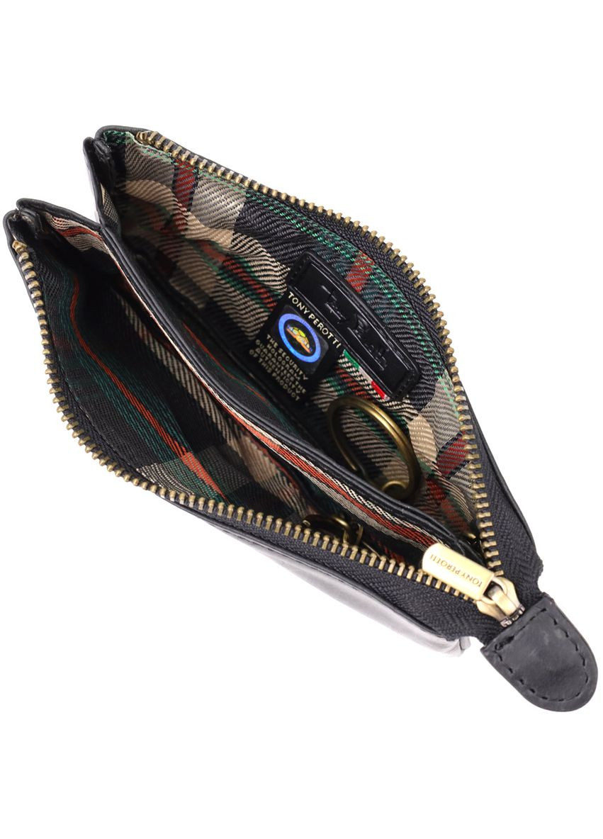 Удобная ключница на два отделения из матовой натуральной кожи 20836_1 (3350 nero) Tony Perotti (362024764)