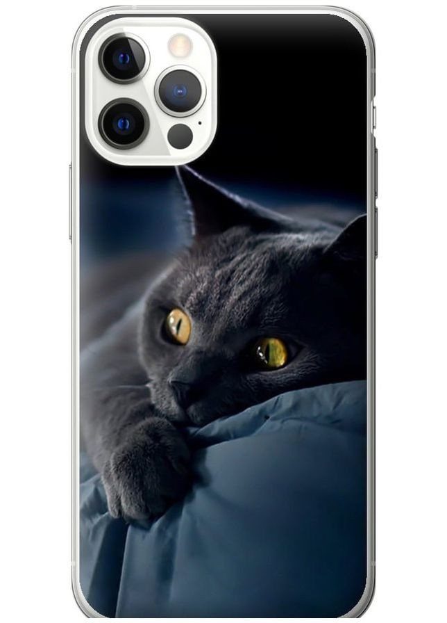 2D пластиковый чехол 'Дымчатый кот' для Endorphone Apple iPhone 12 Pro (265226874)