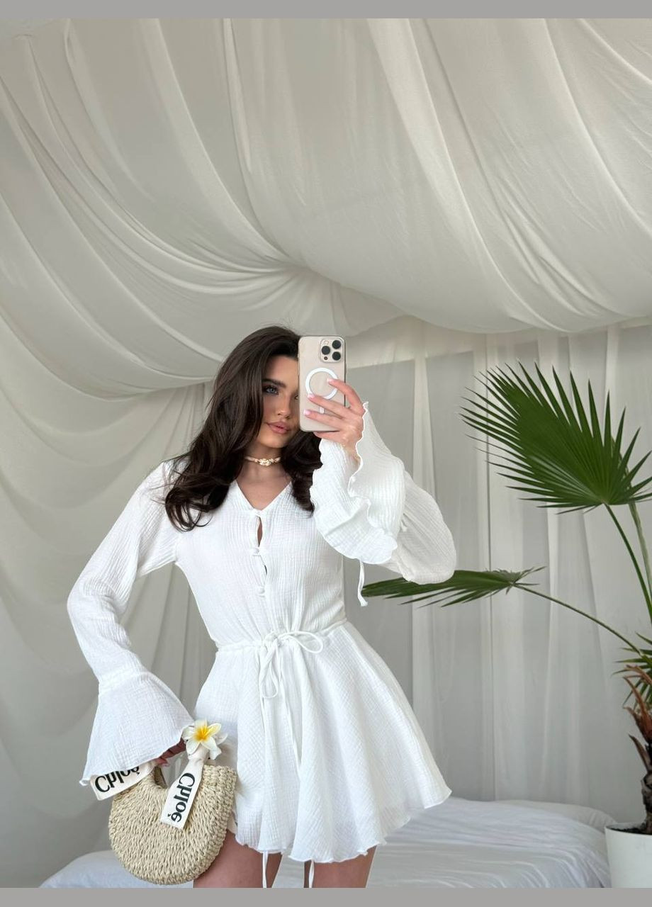 Молочна святковий, коктейльна, повсякденний, джинсова, кежуал сукня з мусліну Україна