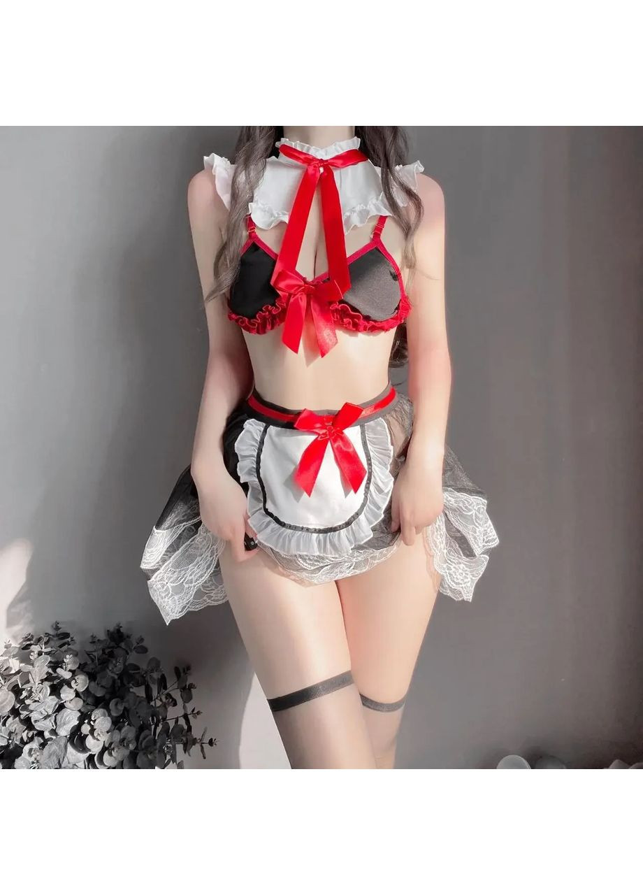 Эротический костюм горничной. Сексуальный костюм служанки. Эротическое женское белье. China (361441018)