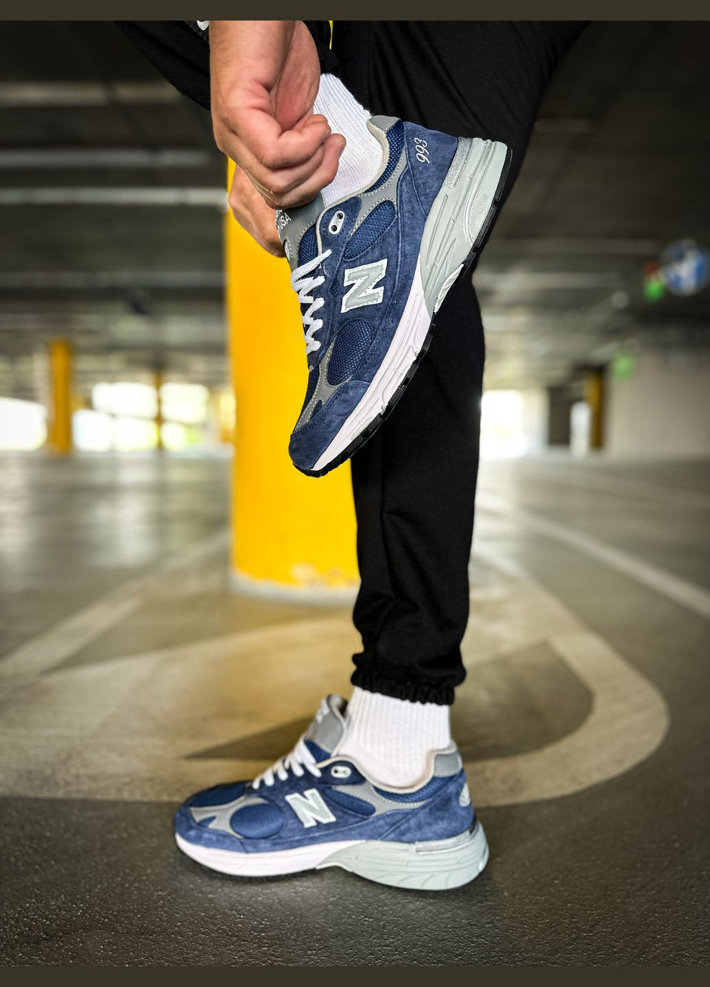 Кроссовки женские и мужские New Balance 993 navy blue | Нью Беланс 993 синие No Brand синие всесезоны (313653556)