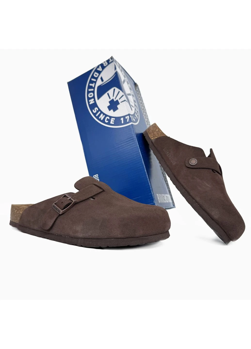 Коричневі всесезонні birkenstock boston beige 📦 Vakko