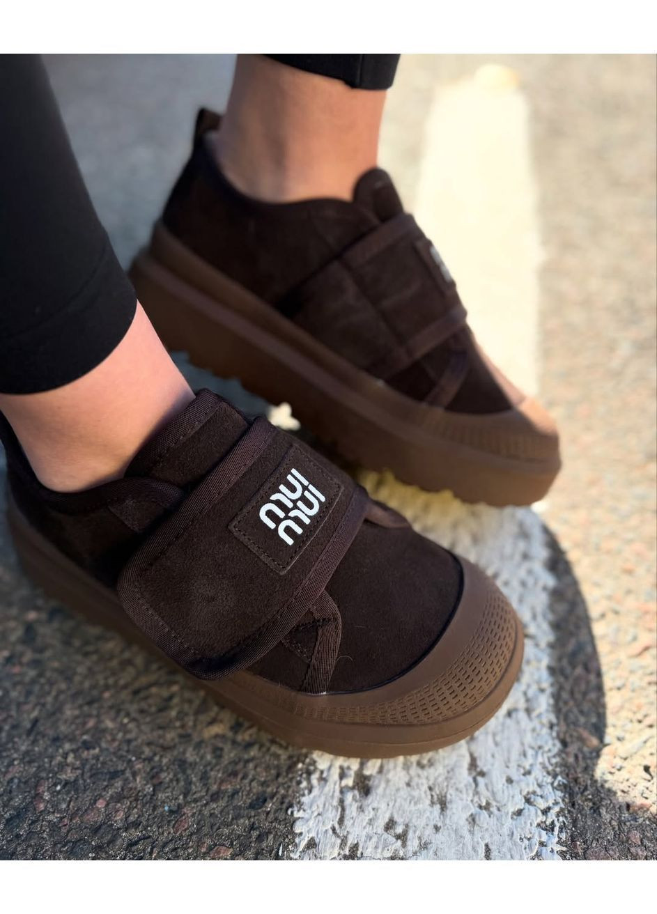 Зимние шоколадные кроссовки на липучке, зимние коричневые кроссовки, кроссовки шоколад код 6548 ITTS коричневые зима (366079962)
