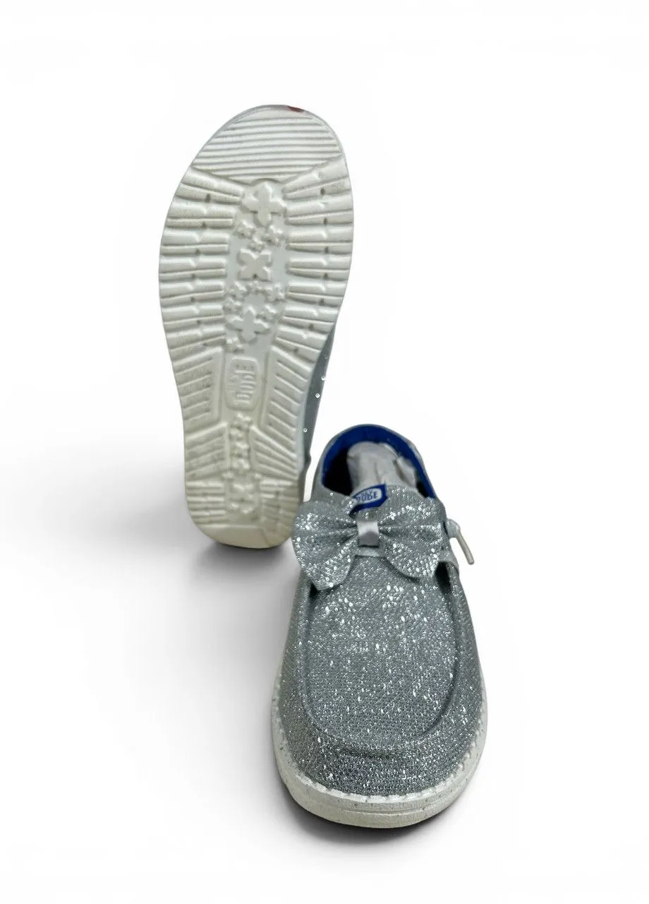 Мокасини Wendy Sparkle Bow (43526-02P), Сірий, Розмір 38 (US W7), устілка 25 см Hey Dude (400113764)