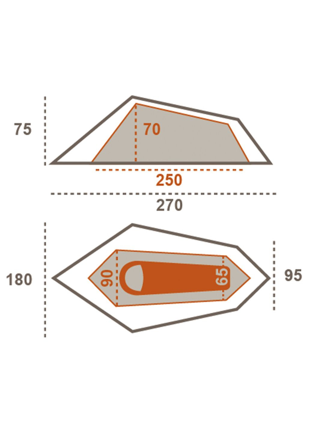 Намет Grand Canyon оливковий для однієї людини двошаровий намет для трекінгу та туризму. ProDobro (366030780)