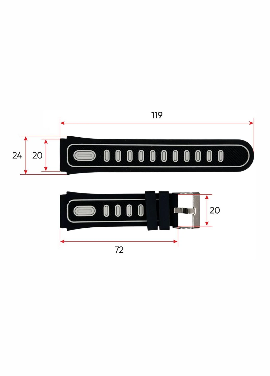 Ремешок для смарт часов SkyLoom Black Modfit (386599064)