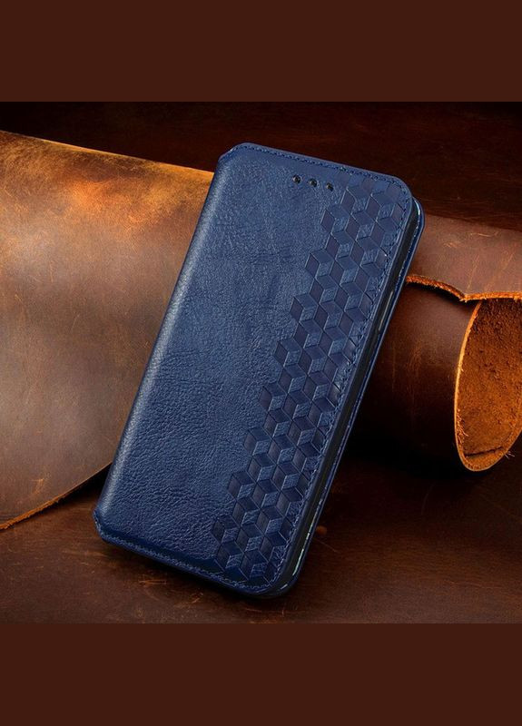 Шкіряний чохол-книжка Cubic для Xiaomi Redmi 9C Синій Getman (337515756)