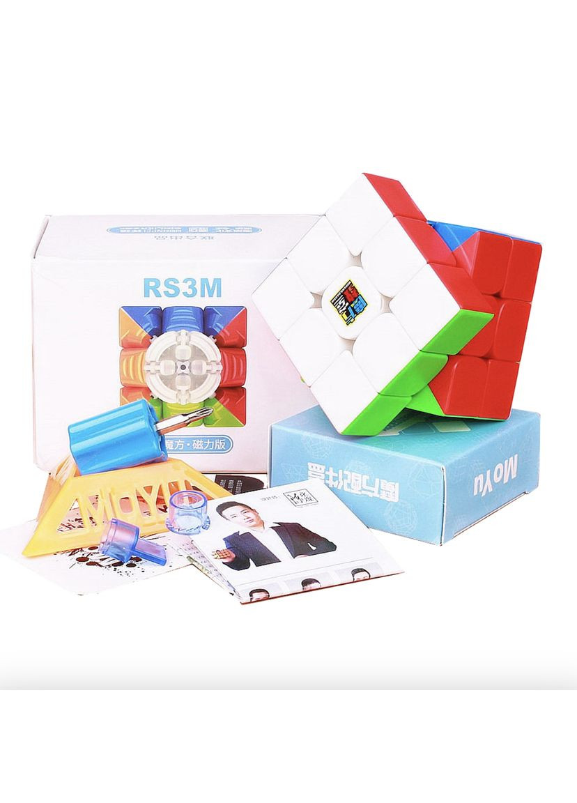 Кубик рубика 3х3 RS3M stickerless Магнитный Скоростной Профессиональный 3 на 3 без наклеек мою MoYu (306446880)