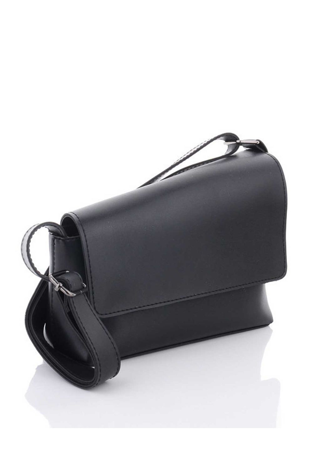 Сумка жіноча чорна з екошкіри молодіжна з плечовим ременем та магнітною застібкою ProDobro (367266635)