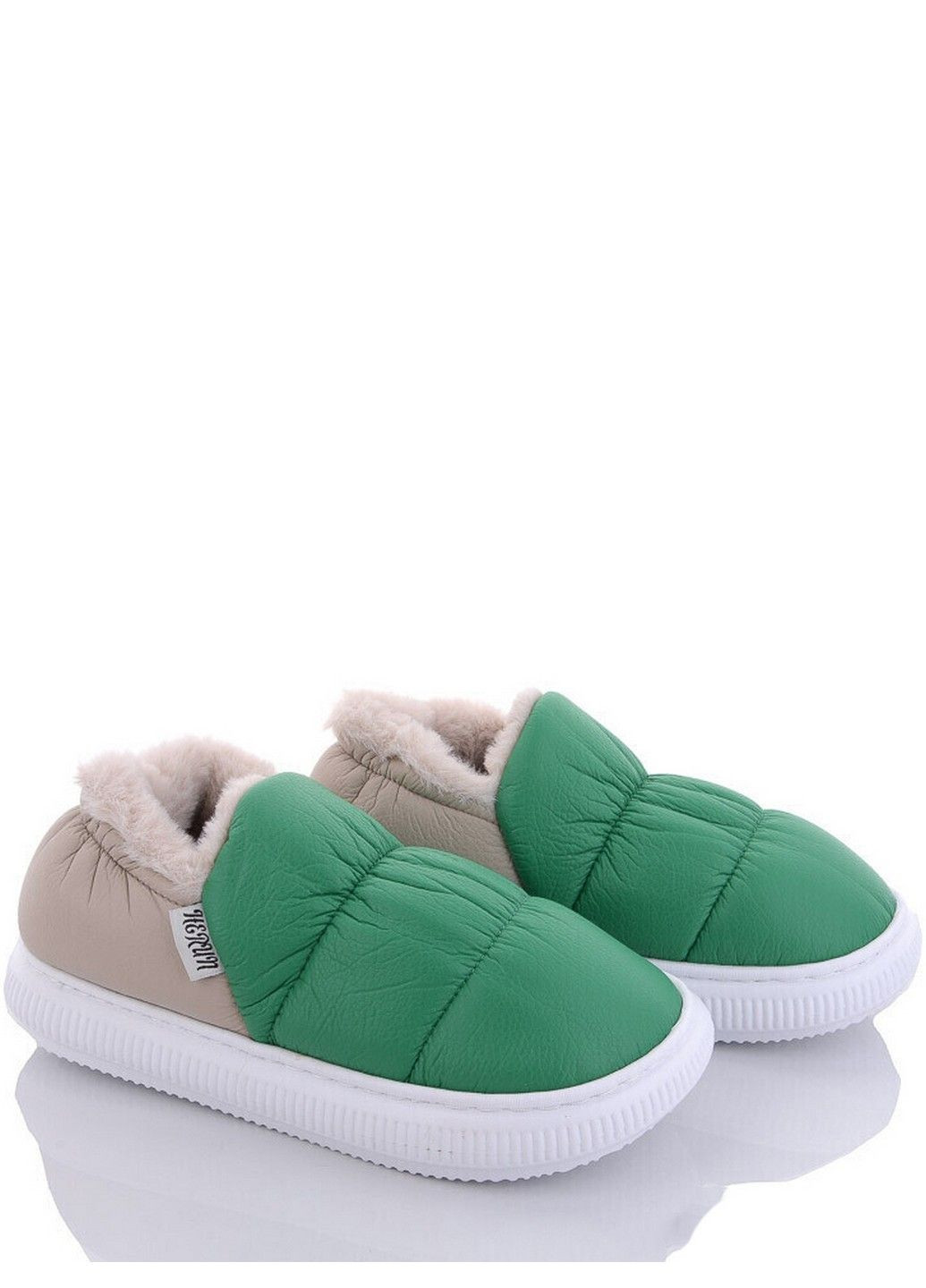 Хаки комнатные тапочки n8825-4 LuckLine