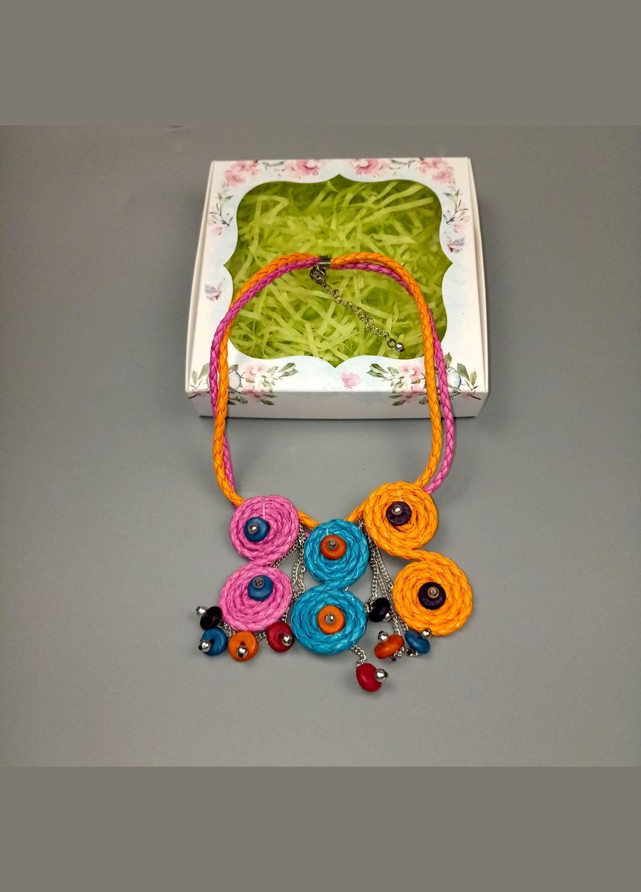 Ожерелье ручной работы хиппи бохо в подарочной коробке/Яркое украшение + подарок No Brand (342384682)